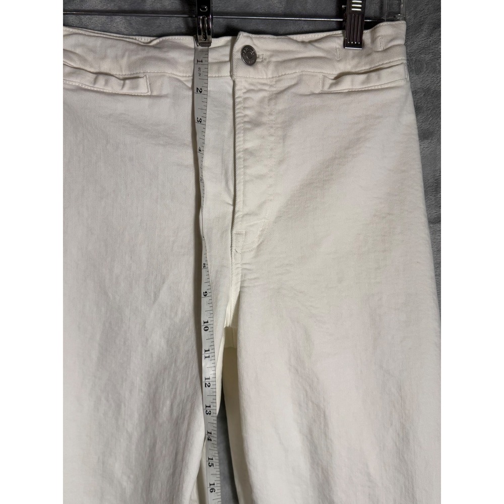Madewell Emmett Wide-Leg Pants White High Rise Denim Trousers Size 27 - Picture 3 of 12